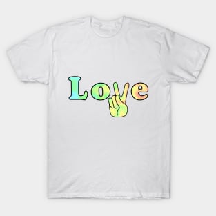 LOVE And Peace Sign Hand T-Shirt